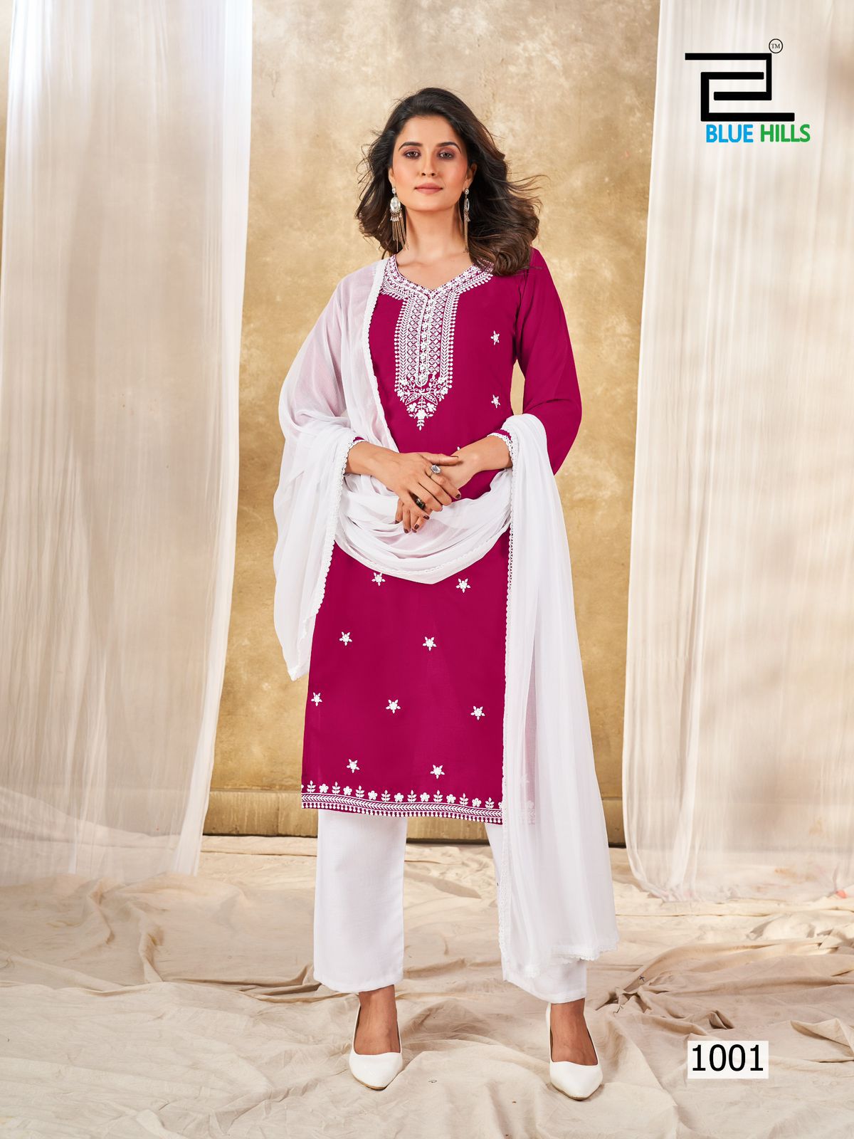 Ziva By Blue Hills Rayon Embroidered Kurti With Bottom Dupatta Wholesale Price In Surat
